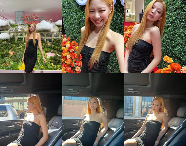 Jennie BLACKPINK membagikan potretnya kala menghadiri acara peresmian Jentle Garden dari brand kacamata mewah Gentle Monster