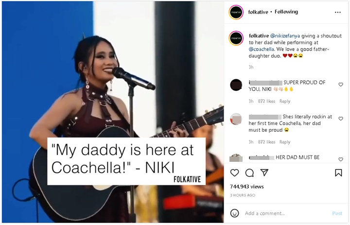 Tampil di Coachella 2022, Momen NIKI Notice Ayah Sang Ayah Jadi Sorotan