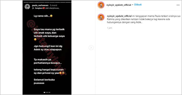 Video Kiano Ketemu Eks Babysitter Ramai, Paula Verhoeven Pasang Badan Usai Sang Adik Disalahkan
