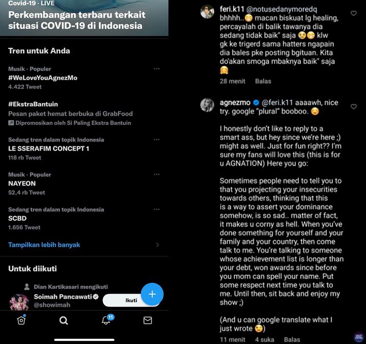 Agnez Mo Ladeni Netizen yang Nekat Komen Julid, Tagar #WeLoveYouAgnezMo Langsung Trending