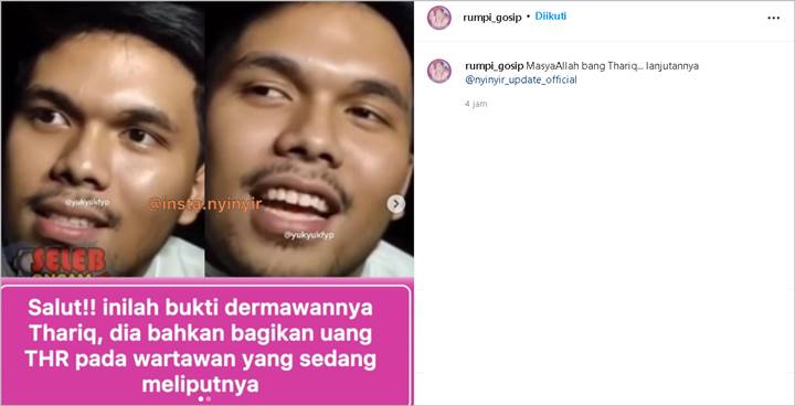 Susul H. Faisal, Perlakuan Ala ‘Bestie’ Thariq Halilintar ke Awak Media Juga Jadi Omongan