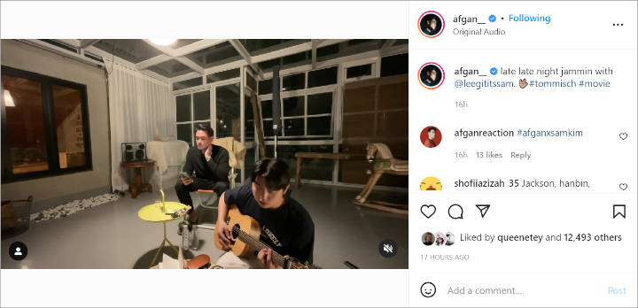 Usai Ketemu B.I, Afgan Posting Nyanyi Bareng Sam Kim Auto Ditodong Kolab