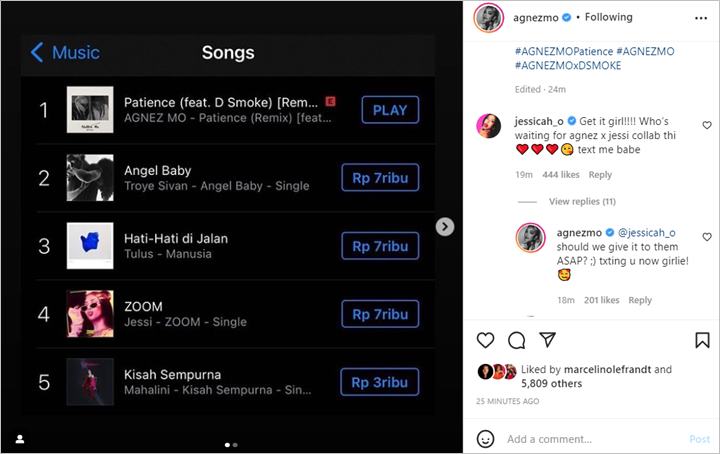 Interaksi Agnez Mo dengan Jessi Bikin ‘Histeris’, Ternyata Saling Lempar Kode Soal Ini