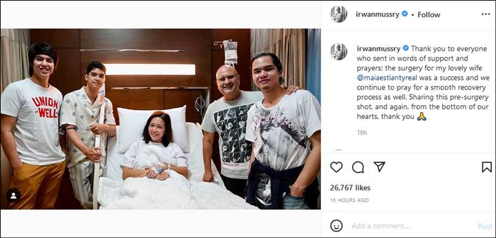 Irwan Mussry Bagikan Kondisi Terkini Maia Estianty Pasca Operasi, Panggilan Ini Bikin Meleleh