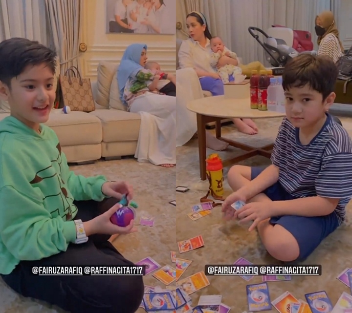 Rafathar dan King Faaz Main Bareng Dibilang Cogan-Cogan Lagi Malam Mingguan