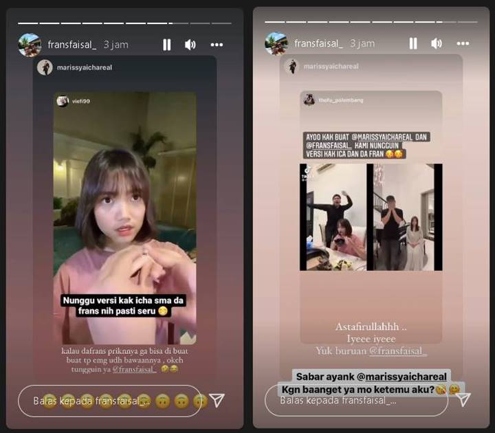 Frans Faisal Mendadak Ditodong Ikuti Jejak Thariq-Fuji dan Fadly-Rebecca Bikin Konten Gemas Begini