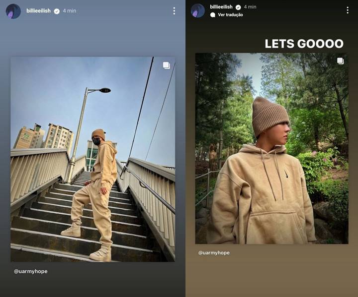 Billie Eilish membagikan potret J-Hope BTS