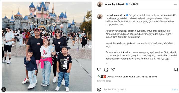 Nia Ramadhani Luapkan Isi Hati Usai Bebas dari Rehabilitasi, Pesan di Akhir Tulisannya Disorot