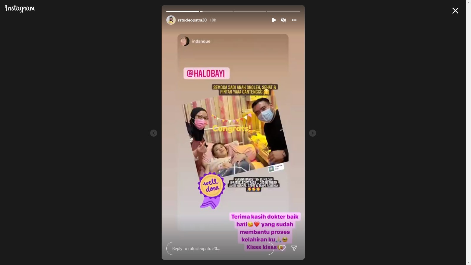 Cleo Eks JKT48 Lahirkan Anak Ketiga, Begini Wajah Tampan Sang Buah Hati