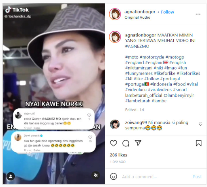 Nikita Mirzani Diledek Kalah Dari Agnes Monica