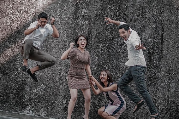 bersama para pemain 'Ikatan Cinta' lainnya
