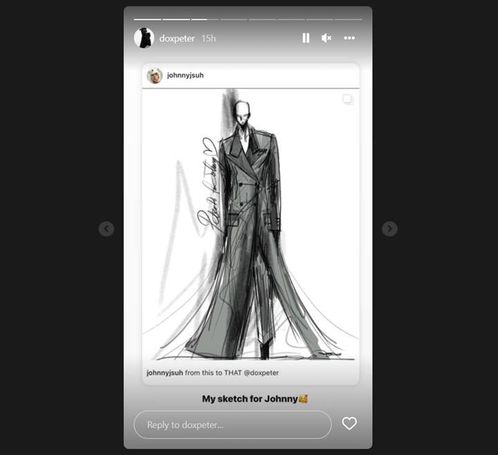 Ilustrasi awal untuk outfit yang dikenakan Johnny NCT di Met Gala 2022