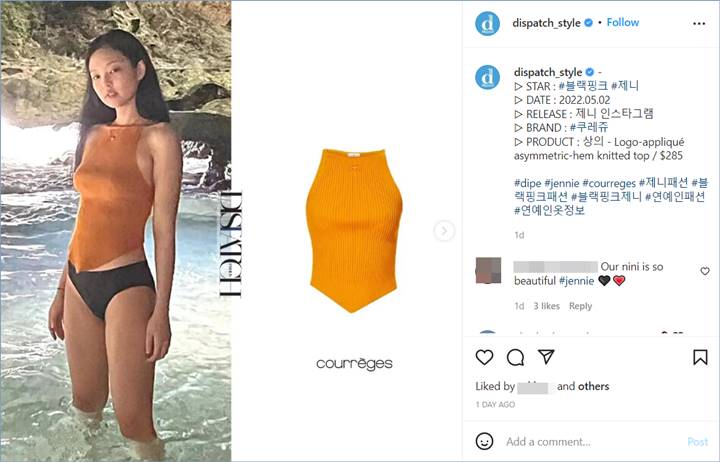 Harga outfit yang dikenakan oleh Jennie BLACKPINK