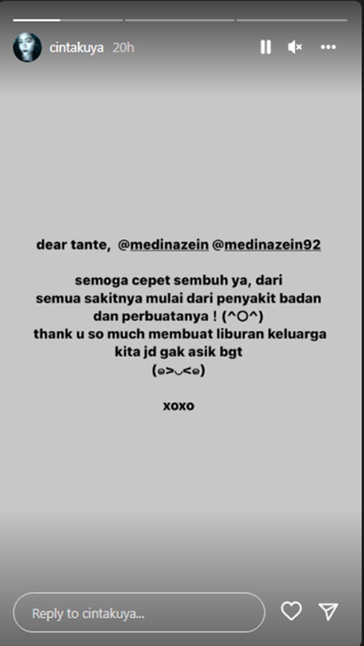Cinta Kuya Ikut Beri Sindiran Menohok Ke Medina Zein Usai Ayahnya Ditipu