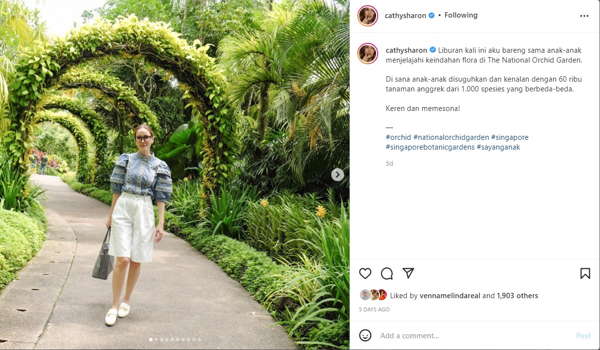 Cathy Sharon Ngaku Tersesat Bersama Anak-anak di Tempat Super Indah Ini