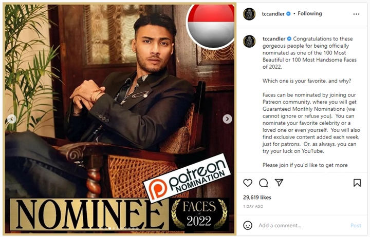 Refal Hady Masuk Nominasi Pria Tertampan di Dunia