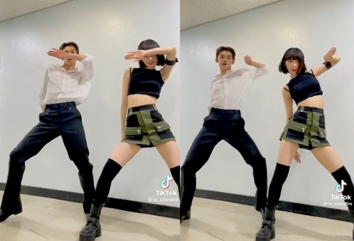 Aksi Yeonjun TXT Dampingi Kim Chaewon LE SSERAFIM Tiktok Challenge Tuai Pujian