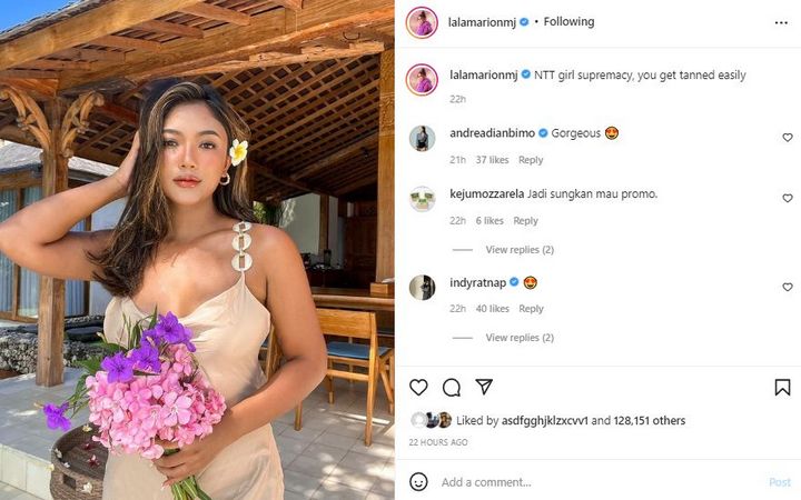 Potret Cantik Memukau Marion Jola di NTT Ramai Diserbu Netizen