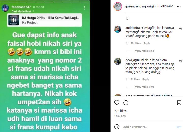 Isu Marissya Icha Hamil Duluan Hingga Nikah Siri dengan Frans Faisal