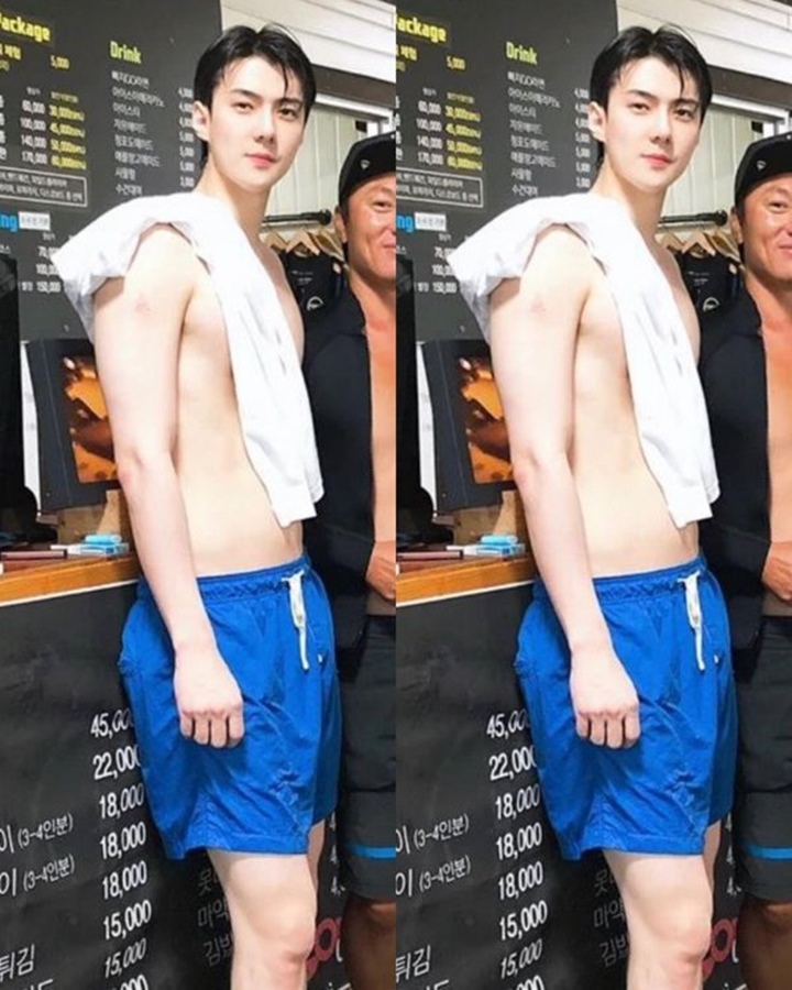 Cuma Pakai Boxer, Kulit Vampir Sehun EXO Jadi Perbincangan Netizen Tiongkok