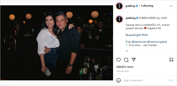 Gading Marten Pamer Momen di Pesta Ulang Tahun ke-40, Kemunculan Artis Cantik Ini Bikin Salfok
