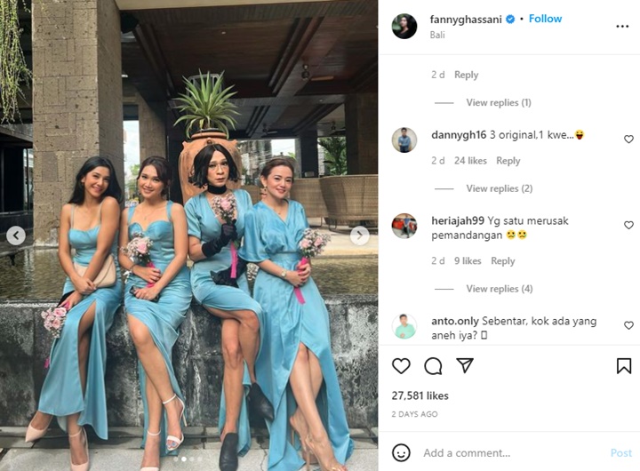 Aming Dandan Seksi Saat Jadi Bridesmaid, Pose Jejer Rekan Artis Cantik Ramai Digunjing