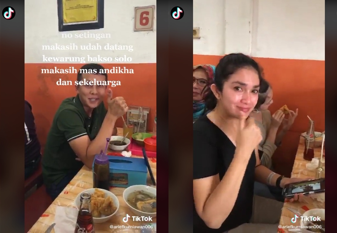 Kesederhanaan Andhika Pratama dan Ussy Sulistiawaty Saat Makan di Warung Bakso Disorot