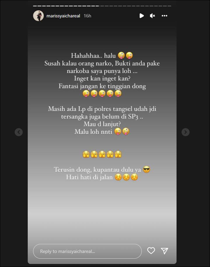 Marissya Icha Tertawa \'Bocorkan\' Sosok Tersangka Narkoba