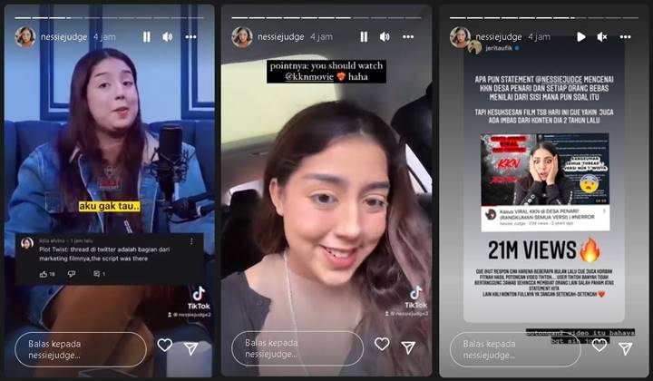 Nessie Judge Angkat Bicara Usai Opini Soal Keaslian Cerita ‘KKN di Desa Penari’ Berujung Hujatan