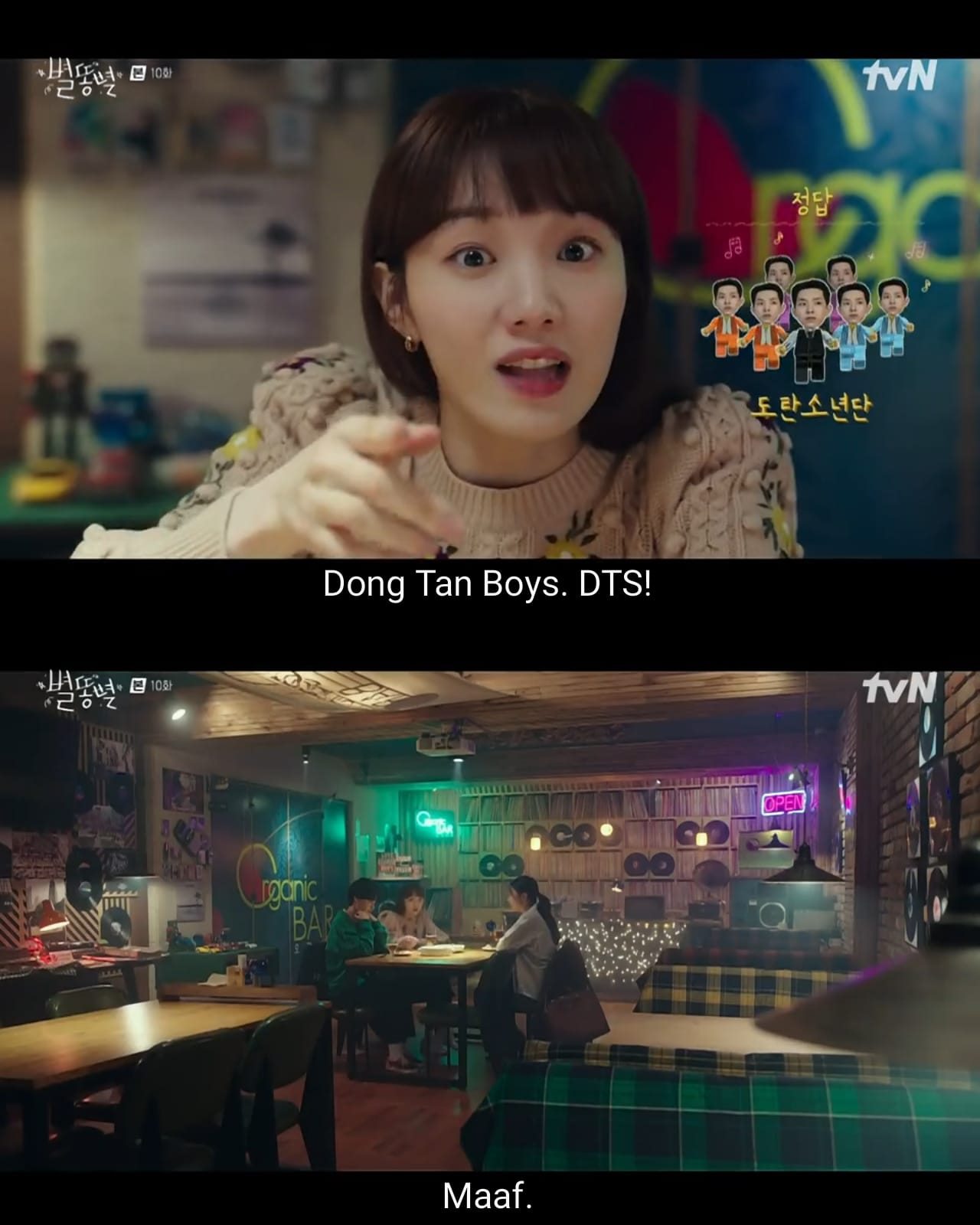 Momen Lee Sung Kyung meminta maaf ke fans BTS di \