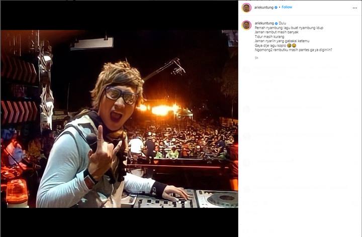 Arie Untung Pamer Foto Lawas Saat Jadi DJ, Gaya Rambut Jadi Sorotan