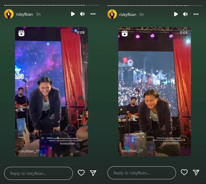 Perlakuan Rizky Febian Saat Ada Fans Pingsan di Acara Konser Tuai Sorotan: Good Attitude