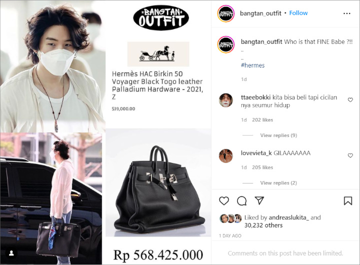 Harga Tas V dan Suga BTS Berangkat ke AS 1