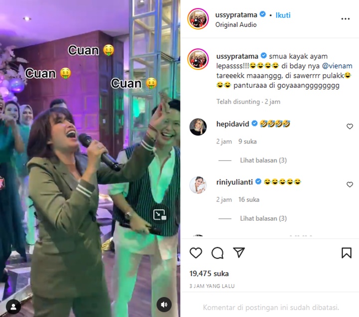 Berubah Drastis! Ini yang Terjadi Saat Ussy Sulistiawaty Diberi Mikrofon