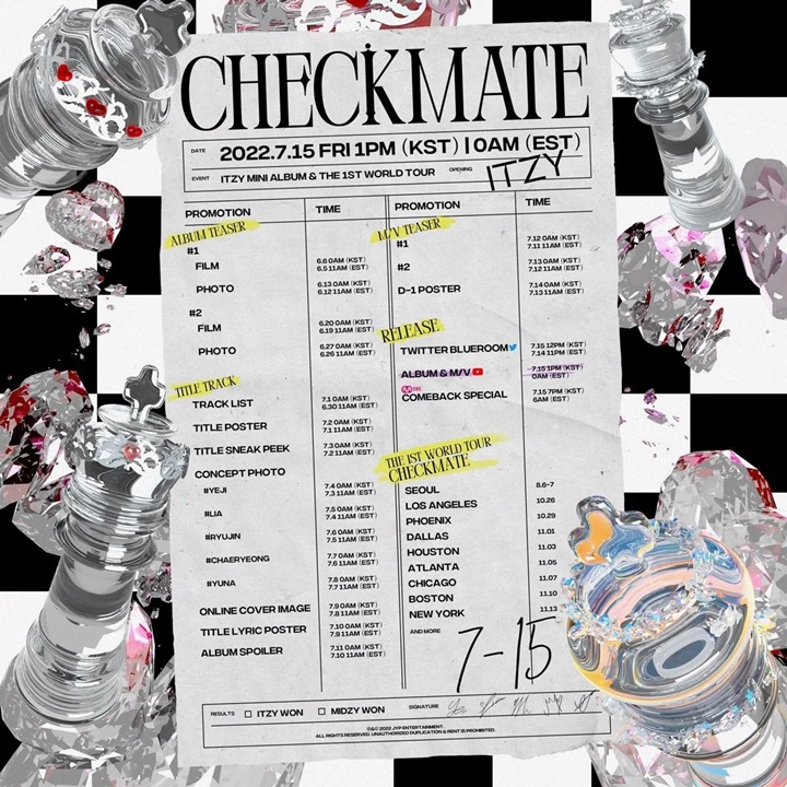 ITZY Umumkan Comeback dan Kota-kota Tujuan World Tour \'CHECKMATE,\' Tuai Respons Begini