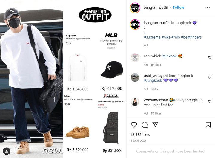 No Ribet, Jungkook BTS Pakai Outfit Sama Persis untuk Berangkat dan Pulang AS 1