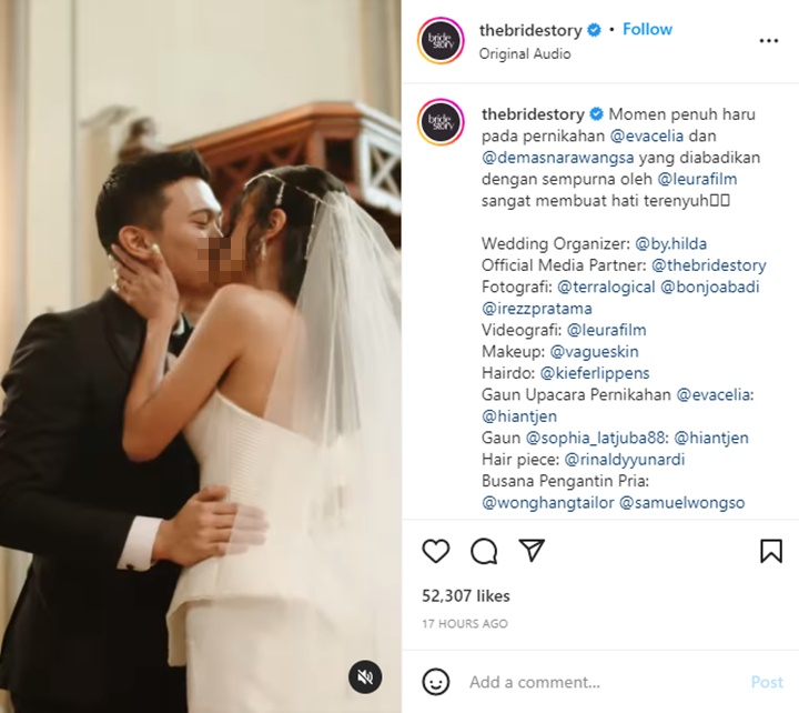 First Kiss Eva Celia dan Demas Narawangsa di Altar Pernikahan Banjir Tangis Keluarga
