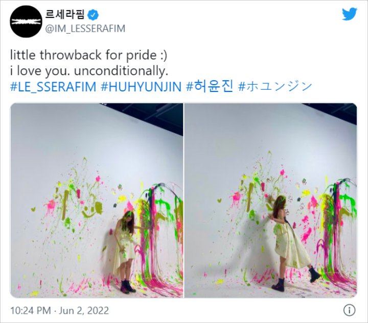 Huh Yunjin Tunjukkan Dukungan untuk Komunitas LGBTQ+ dan Tuai Respons Begini
