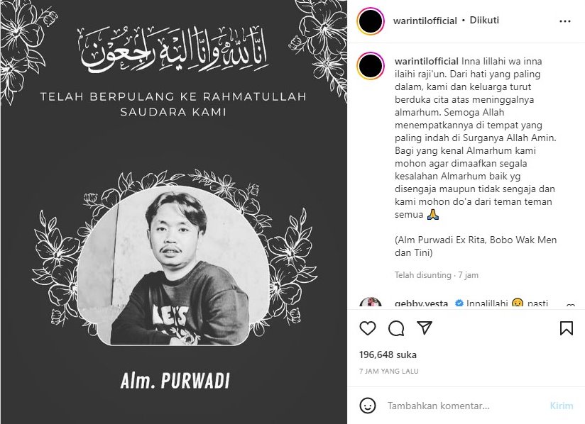 Trending Twitter, Ritatalala YouTuber \'Kontrakan Rempong\' Meninggal Dunia Karena Sakit