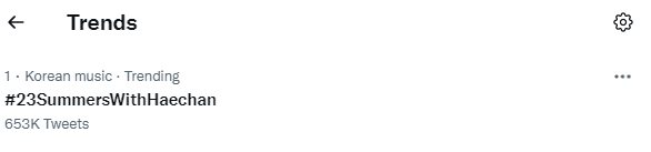 Haechan NCT trending topic di hari ulang tahun