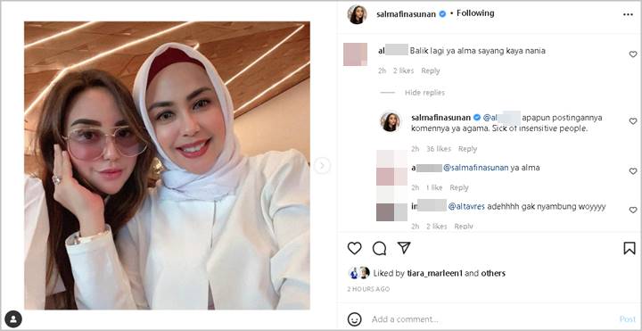 Salmafina Sunan Tulis Pesan Haru di Ultah Ibu Malah Disinggung Lagi Soal Agama, Balasannya Tajam