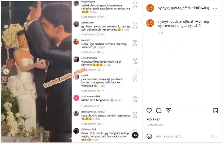 Hadir di Pernikahan Eva Celia, Gestur Reza Rahadian Justru Bikin Salfok