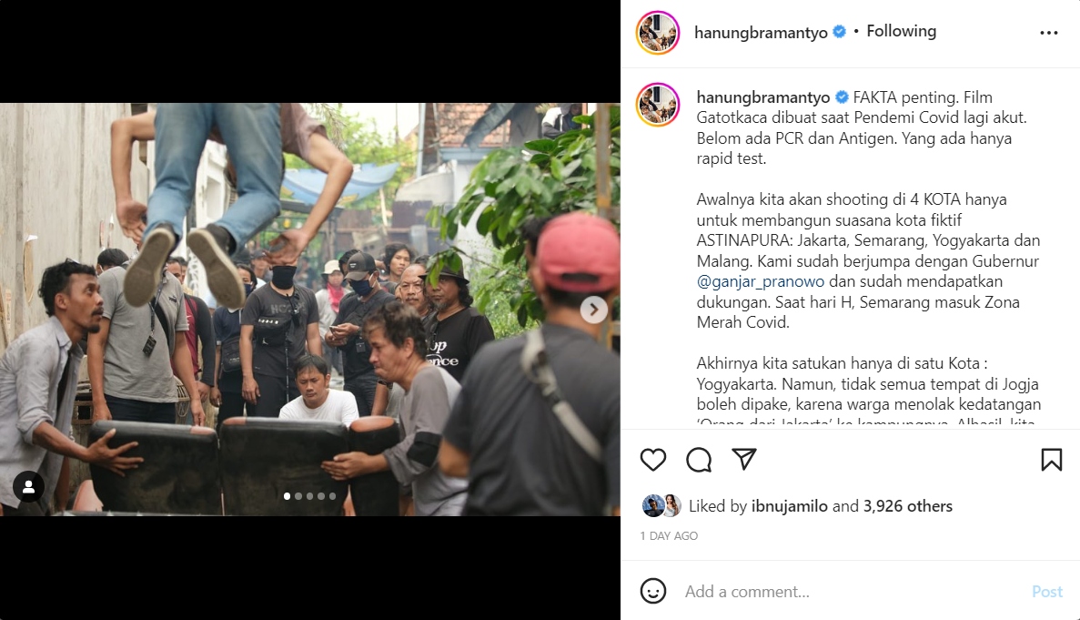 Hanung Bramantyo Beber Fakta Penting di Balik Pembuatan Film \'Satria Dewa: Gatotkaca\'