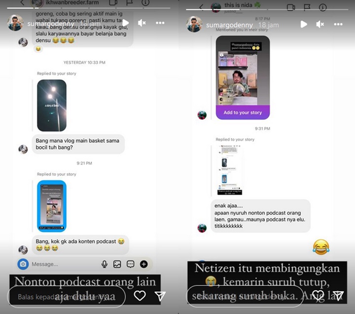Serba Salah, Ini Respons Denny Sumargo Saat Netizen Mintanya Kembali Bikin Podcast