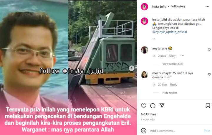 Sosok Ini Diduga yang Pertama Kali Temukan Eril di Bendungan Engehalde Swiss, Aksinya Tuai Pujian