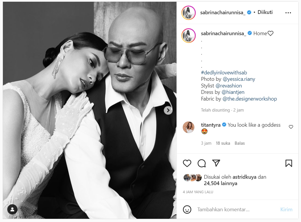 Sabrina Chairunnisa Nyender Mesra di Pundak Deddy Corbuzier, Foto Bak Cover Drakor Disorot