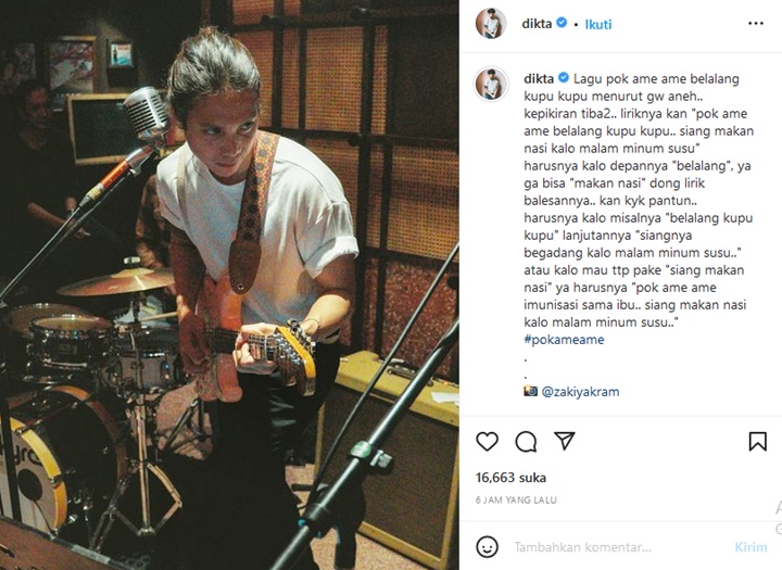 Pajang Foto \'Sangar\', Dikta Bikin Speechless Gara-gara Malah Bahas Hal Receh Ini