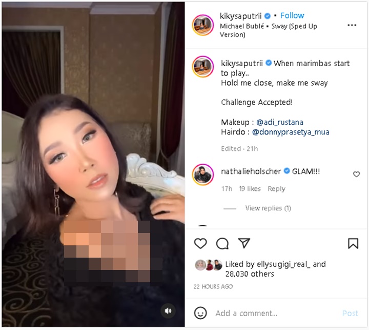 Kiky Saputri Ikutan Tren Transisi Makeup, Wajah Natural Bikin Salfok
