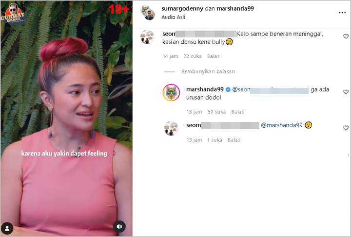 Bahas Soal Kematian, Marshanda Semprot Netter yang Wanti-wanti Denny Sumargo Begini