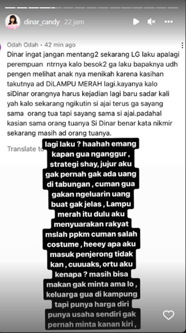 Dinar Candy Sesumbar Selalu Punya Uang, Jawab Begini Saat Nasib Orangtuanya Dikhawatirkan